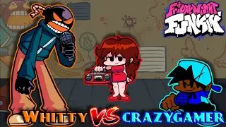 Friday night funkin' crazygamer VS. Whitty! (Friday night funkin' VS. Whitty mod) (custom dialogue)