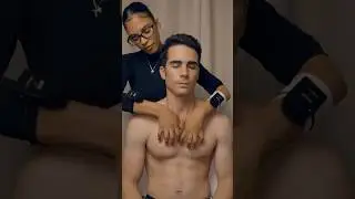 ASMR: Real Tingles with Her BACK NECK HEAD SHOULDER Massage and Scratching 