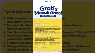 Kabar gembira warga indonesia gratis masuk ancol #shorts #shortvideo #jakarta #wisata