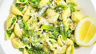 Сливочная паста с горошком и мятой. 🍜.