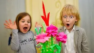 Damian's and Eva's funny english learning. Sketches for kids 0+