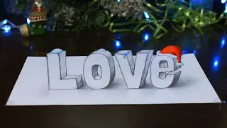 Как нарисовать простой рисунок LOVE simple drawing