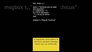 Tips rapidos en VBscript / split 