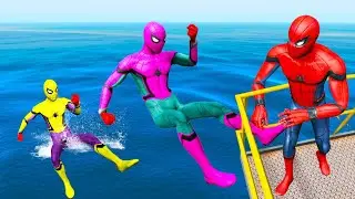 Colourfull Spiderman Jumping Highest Building (Euphoria Ragdolls)-Ep 68