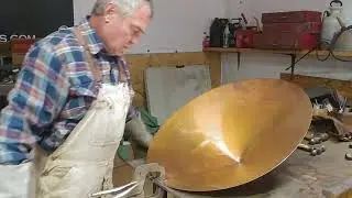 Shaping 14 guage copper cone for still