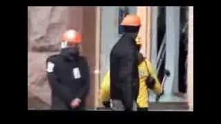 Силовой штурм КМДА в Киеве, Майдан, драка - www.tezis.tv