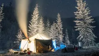In a tent at -50. Pole of Cold. Yakutia.