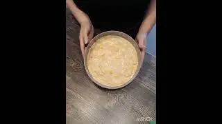 Сливочно творожный пирог с персиками