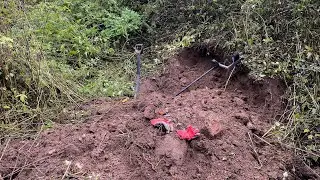 Шурфим на месте где стоял хутор. Поиск с металлоискателем.