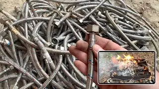 Как легко добыть латунь из гибкой подводки. Жгу коляски