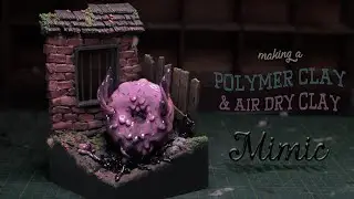 Donut Mimic Diorama in Polymer Clay & Resin | Time Lapse sculpture process