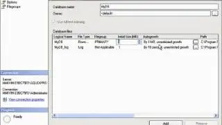 Create A Database - Basic MS Sql Server Data Definition Language