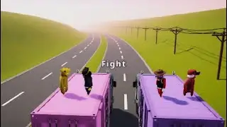 Gang Beasts 2 vs 2 - FIRST TO FIVE