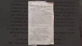 💯 Class 8 English 1st unit test question paper 2024💥class viii  | English|2nd unit| 