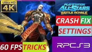 PS3 Emulator RPCS3 Playstation all stars battle royale 60 FPS crash fix setting God of war 3 Kratos.