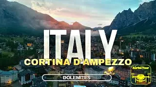 Breathtaking Cortina d'Ampezzo, Dolomites (Italy) - Sunset Summer Aerial Views