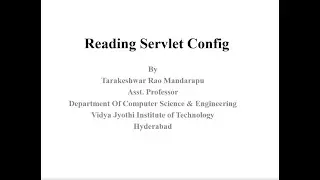 Reading Servlet Initialization Parameters