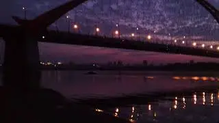 В ночь на реке ОБЬ.