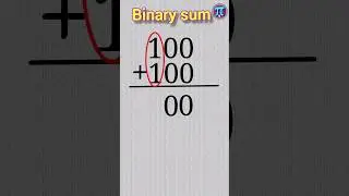 100+100 in bin #education #shorts #mathstricks #binary