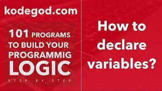 Module 1 - Lesson 7 ► Variable declaration, initialisation and address of a variable [LEARN TO CODE]