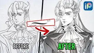 This Brush SAVES MY LINEART | How I Lineart in Ibispaint | Neuvillette Genshin