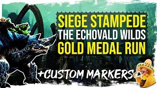 Guild Wars 2 - The Echovald Wilds - Siege Stampede Adventure with Custom Markers