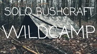 Solo Bushcraft Wildcamp in the Rain