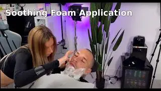 ASMR Shaving & Face Massage | Blonde Beauty’s Close Up Grooming Session with Creams
