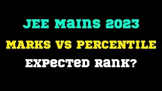 Marks vs Percentile for JEE Mains 2023 January Session | Marks vs Rank