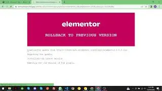 How to Rollback Elementor Versions | Elementor | Elementor Pro