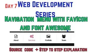 Htm and Css: Navigation Menu in Html and Css with Favicon and Font Awesome #html #navbar #css