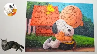 Time Lapse - Peanuts Best Friends Jigsaw Puzzle with Charlie Brown, Snoppy, and Woodstock 100 Pieces