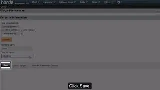 horde Webmail - Global Preferences