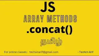 JavaScript Tutorial | Array | concat() | Tamil