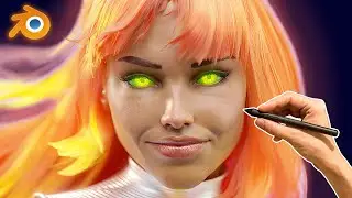 How I sculpted Starfire in Blender | Start to Finish