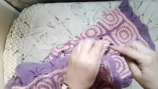 Обвязка детского пледа, 4/5.