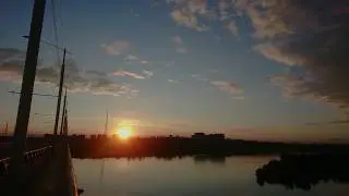 Иркутск. Академический мост. Рассвет.