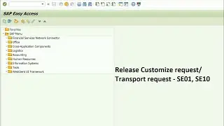 How to release transport request in SAP