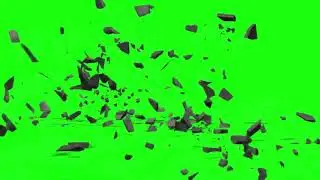 Efeito Explosão Madeira Quebrando - Debris Exploding [Fundo Verde - Chroma Key]