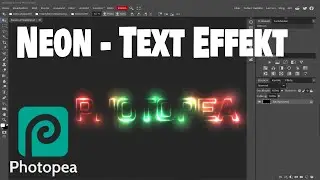 Photopea - Neon Text Effekt
