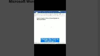 How to Insert a Tick or Cross Symbol in Microsoft Word (2)