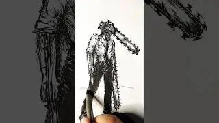 Speed drawing ChainsawStick-Man Denji 😳 