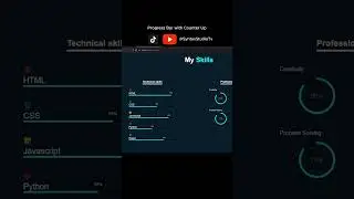 Progress Bar And Circular with Counter Up 🔥 