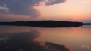 Закат на реке Чусовая
