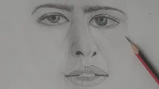 How to Draw a girl's face & eyes Step by Step tutorial video N°1 #sketch #pencildrawing #pencil