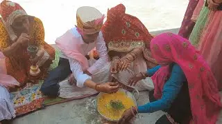 राजस्थानी शादी कंगन डोरा की रस्म || राजस्थानी शेखावाटी शादी || #ss_bagdee
