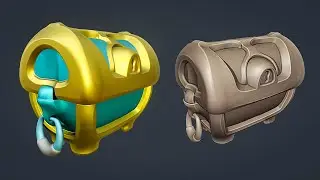 Blender | Concepting gold chest