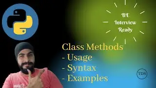 #31 Class Methods in Python | Python Tutorials for Beginners in Hindi