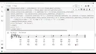 Studying the Ionian Mode (Major Scale) using Python