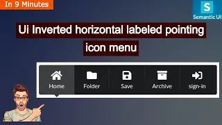 semantic ui labeled inverted pointing icon menu|labeled inverted pointing icon navbar|pointing icon
